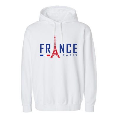 France Paris Eiffel Tower Garment-Dyed Fleece Hoodie