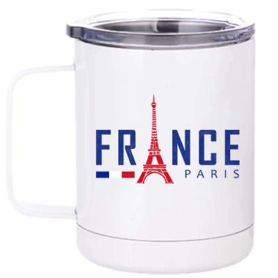 France Paris Eiffel Tower 12 oz Stainless Steel Tumbler Cup