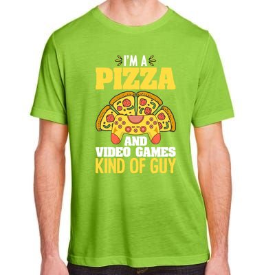 Funny Pizza Eater Game For Computer Gamer Cheesy Food Lovers Gift Adult ChromaSoft Performance T-Shirt