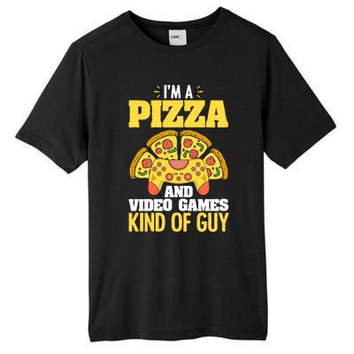 Funny Pizza Eater Game For Computer Gamer Cheesy Food Lovers Gift Tall Fusion ChromaSoft Performance T-Shirt