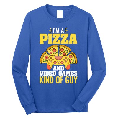 Funny Pizza Eater Game For Computer Gamer Cheesy Food Lovers Gift Long Sleeve Shirt