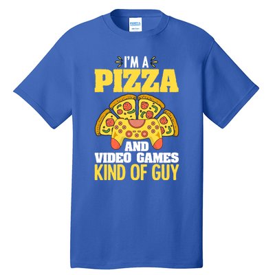 Funny Pizza Eater Game For Computer Gamer Cheesy Food Lovers Gift Tall T-Shirt