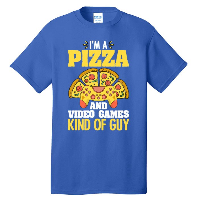 Funny Pizza Eater Game For Computer Gamer Cheesy Food Lovers Gift Tall T-Shirt