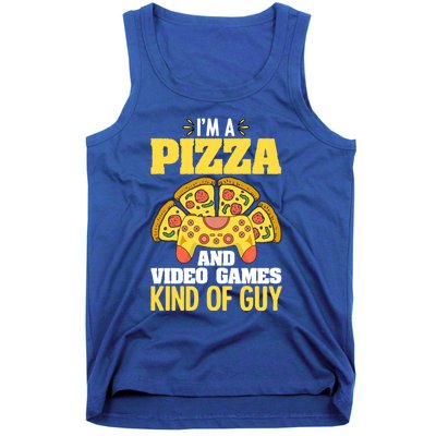 Funny Pizza Eater Game For Computer Gamer Cheesy Food Lovers Gift Tank Top