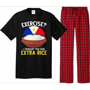 Filipino Pride Extra Rice Humor Pajama Set