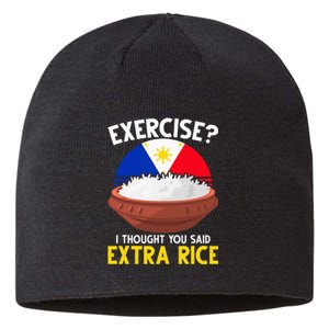 Filipino Pride Extra Rice Humor Sustainable Beanie