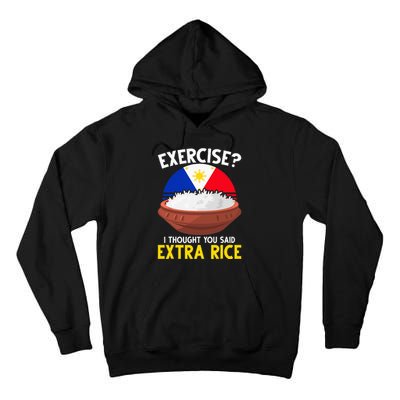 Filipino Pride Extra Rice Humor Tall Hoodie