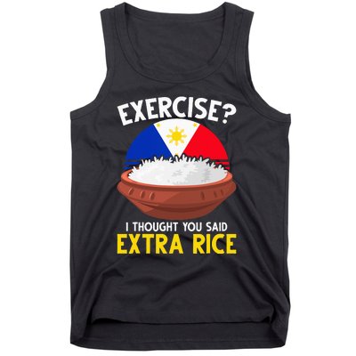 Filipino Pride Extra Rice Humor Tank Top