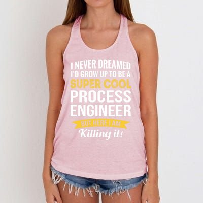 Funny Process Engineer Appreciation Funny Gift Women's Knotted Racerback Tank