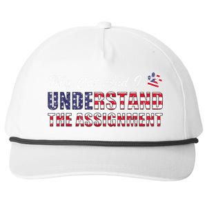 Funny Political Election 2024 My Cat Understand The Assignment Funny Political Snapback Five-Panel Rope Hat