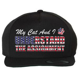 Funny Political Election 2024 My Cat Understand The Assignment Funny Political Wool Snapback Cap