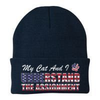 Funny Political Election 2024 My Cat Understand The Assignment Funny Political Knit Cap Winter Beanie