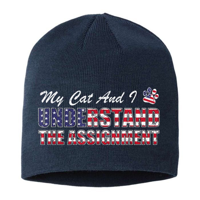 Funny Political Election 2024 My Cat Understand The Assignment Funny Political Sustainable Beanie