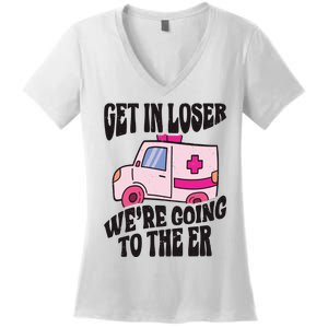 Funny Paramedic Emt Medic Emergency Room Tech Women's V-Neck T-Shirt