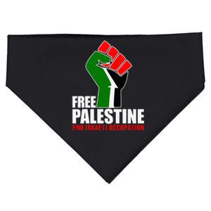 Free Palestine End Israeli Occupation USA-Made Doggie Bandana