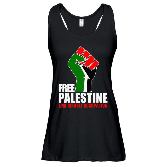 Free Palestine End Israeli Occupation Ladies Essential Flowy Tank