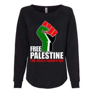 Free Palestine End Israeli Occupation Womens California Wash Sweatshirt