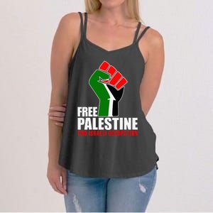 Free Palestine End Israeli Occupation Women's Strappy Tank