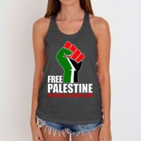 Free Palestine End Israeli Occupation Women's Knotted Racerback Tank