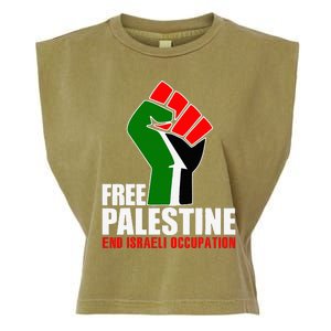 Free Palestine End Israeli Occupation Garment-Dyed Women's Muscle Tee