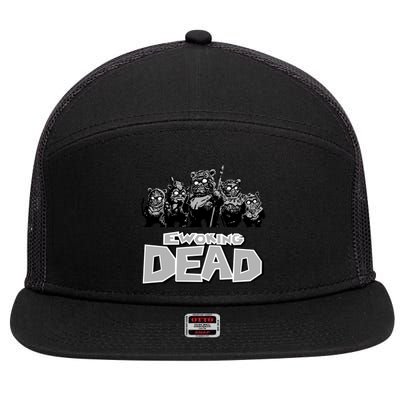 Funny Parody Ewoking Dead Cool Graphic Design 7 Panel Mesh Trucker Snapback Hat