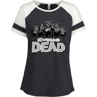 Funny Parody Ewoking Dead Cool Graphic Design Enza Ladies Jersey Colorblock Tee