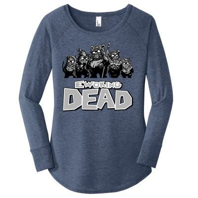 Funny Parody Ewoking Dead Cool Graphic Design Women's Perfect Tri Tunic Long Sleeve Shirt