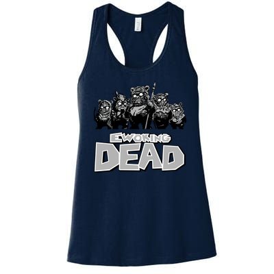 Funny Parody Ewoking Dead Cool Graphic Design Women's Racerback Tank