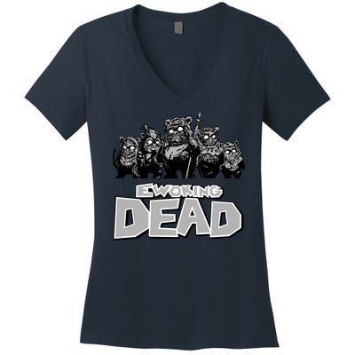 Funny Parody Ewoking Dead Cool Graphic Design Women's V-Neck T-Shirt