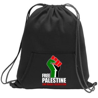 Free Palestine End Israeli Occupation Sweatshirt Cinch Pack Bag