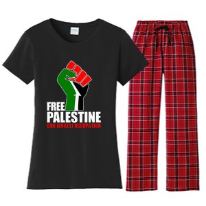 Free Palestine End Israeli Occupation Women's Flannel Pajama Set