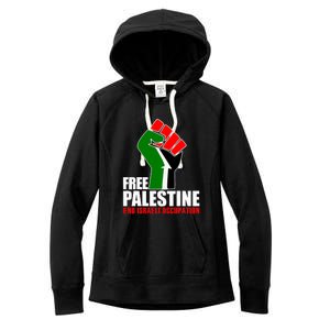 Free Palestine End Israeli Occupation Women's Fleece Hoodie