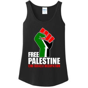 Free Palestine End Israeli Occupation Ladies Essential Tank