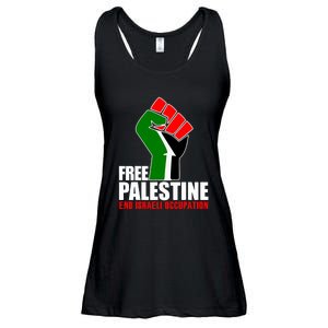 Free Palestine End Israeli Occupation Ladies Essential Flowy Tank