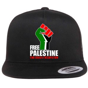 Free Palestine End Israeli Occupation Flat Bill Trucker Hat