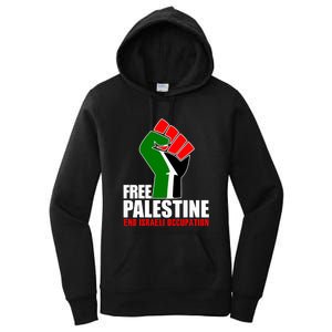 Free Palestine End Israeli Occupation Women's Pullover Hoodie