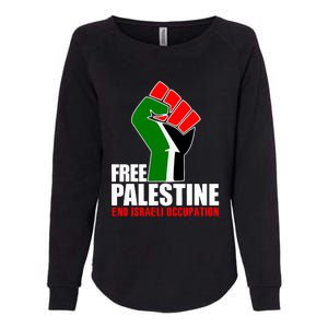 Free Palestine End Israeli Occupation Womens California Wash Sweatshirt