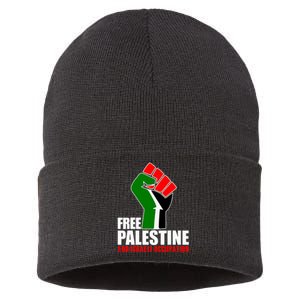 Free Palestine End Israeli Occupation Sustainable Knit Beanie