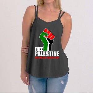 Free Palestine End Israeli Occupation Women's Strappy Tank