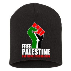 Free Palestine End Israeli Occupation Short Acrylic Beanie