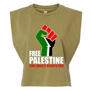 Free Palestine End Israeli Occupation Garment-Dyed Women's Muscle Tee