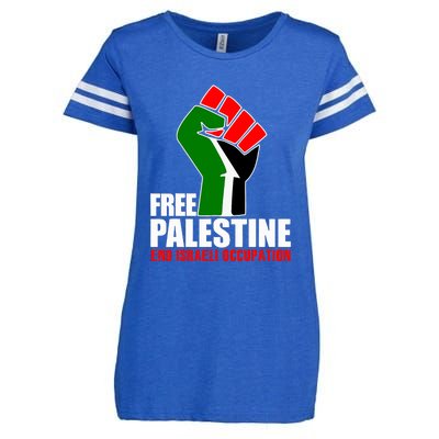 Free Palestine End Israeli Occupation Enza Ladies Jersey Football T-Shirt