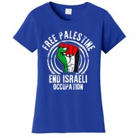 Free Palestine End Israeli Occupation Palestine Flag Graphic Meaningful Gift Women's T-Shirt