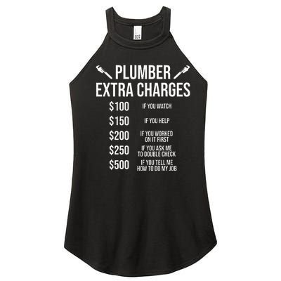 Funny Plumber Extra Charges Women’s Perfect Tri Rocker Tank