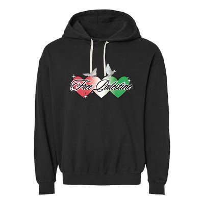 Free Palestine Equality Human Rights Palestinian Garment-Dyed Fleece Hoodie