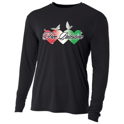 Free Palestine Equality Human Rights Palestinian Cooling Performance Long Sleeve Crew