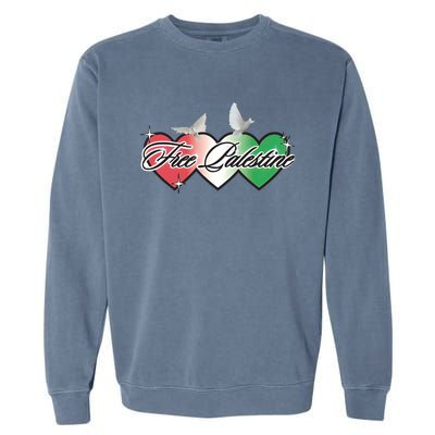 Free Palestine Equality Human Rights Palestinian Garment-Dyed Sweatshirt