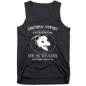 Funny Possum Emotional Support Animal Funny Opossums Memes Tank Top