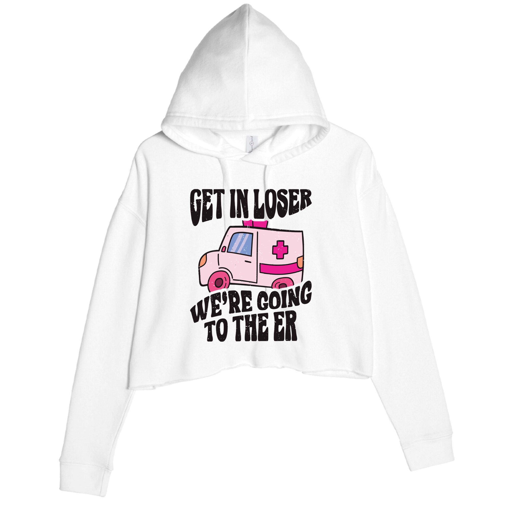 Funny Paramedic Emt Medic Crop Fleece Hoodie
