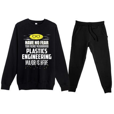 Funny Plastics Engineering Major Gift Have No Fear Meaningful Gift Premium Crewneck Sweatsuit Set